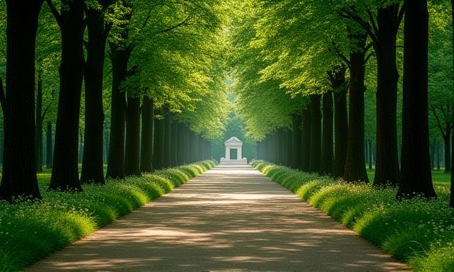 Boomrijke wandelroute herinneringspark