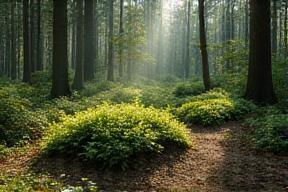 Groene uitvaartlocatie omgeven door bomen